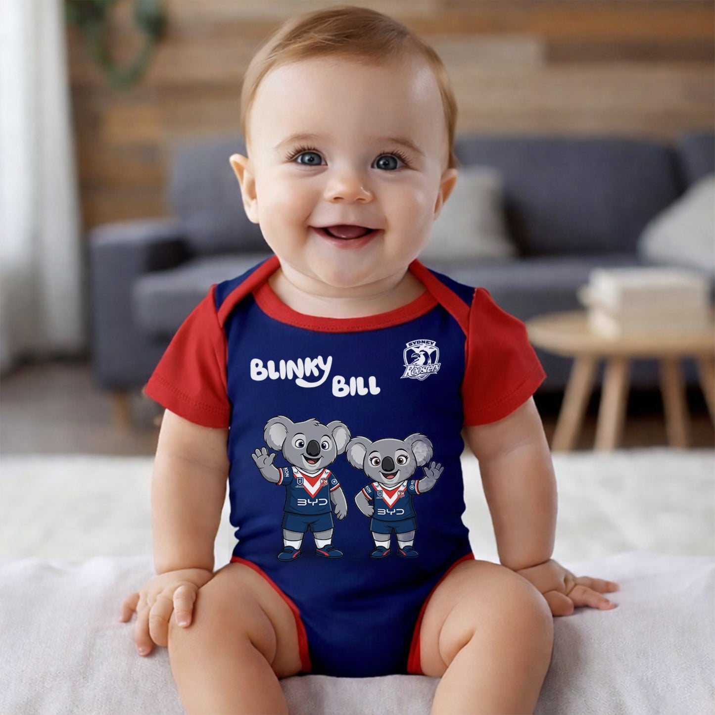 PREMIUM NRL X SR BLINKY BILL Baby Romper Custom Name For Kids NDT LVH 130426 1