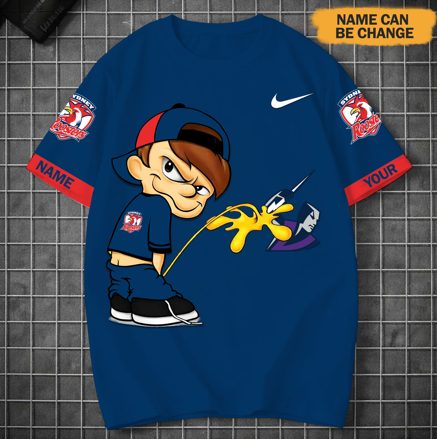 PREMIUM NRL X SR Funny Peeing Boy New Tshirt Custom Name NDT VHM 160426