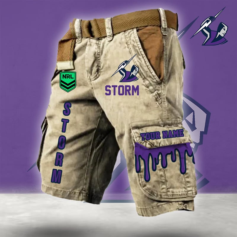 PREMIUM NRL X ST Cargo Shorts Custom Name Limited Edition NDT LVH