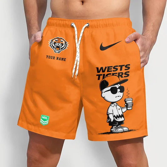 PREMIUM NRL X WT Cool Snoopy Men Short Pants Custom  Name  For Summer NDT NTN