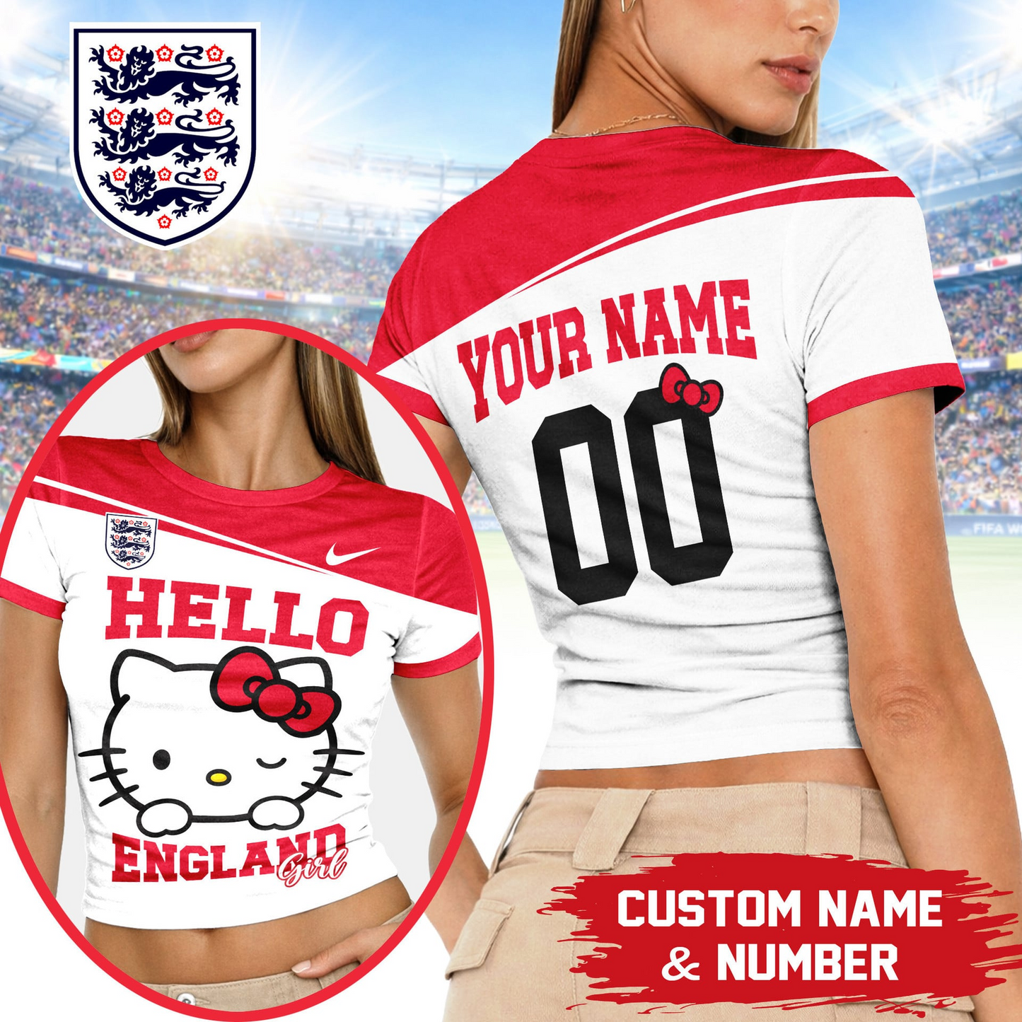 PREMIUM  WC26 X ENG Play Cute 3D Baby Tee NDT VHM 190526
