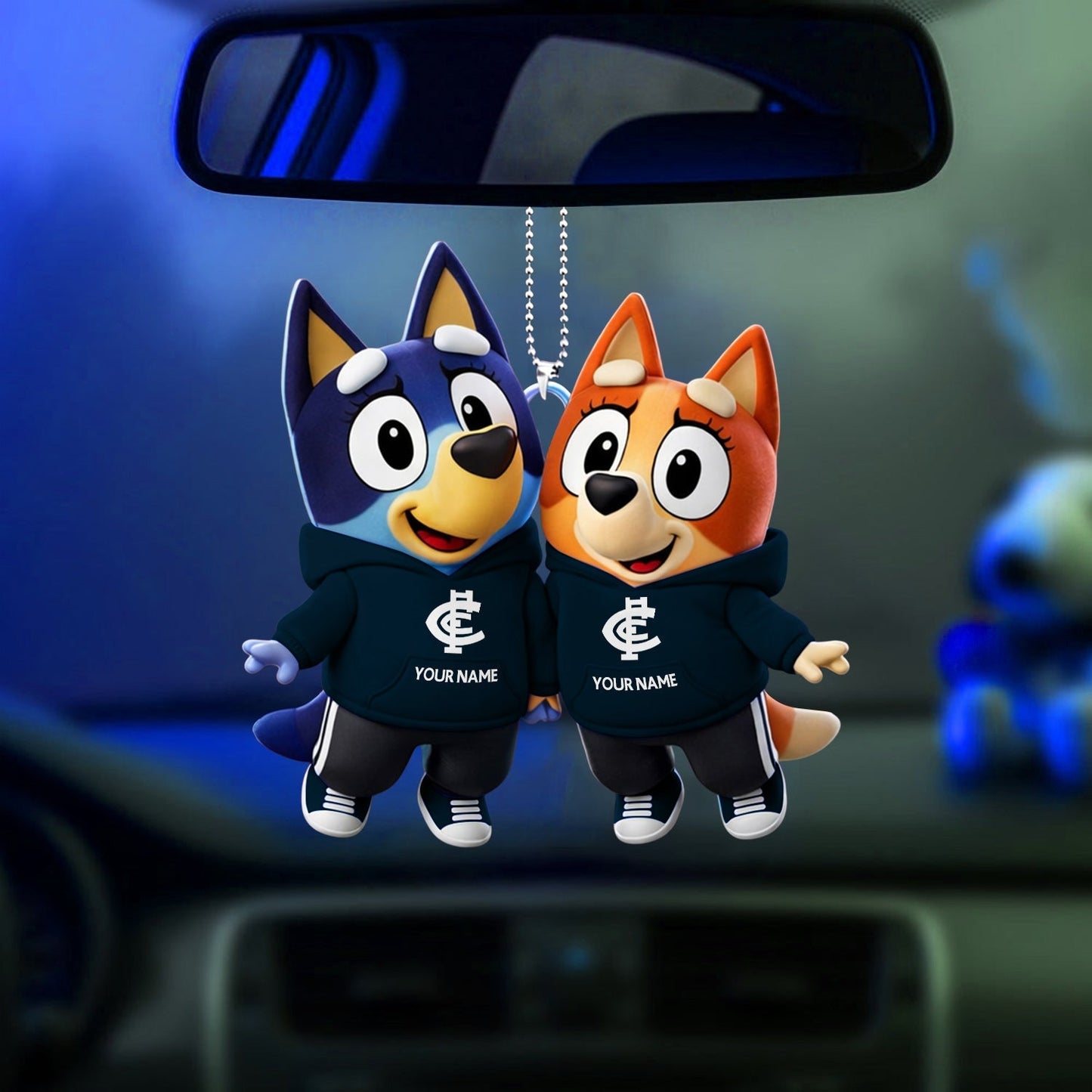 PREMIUM CAR X Bluey & Bingo Car Ornament NDT NHM 040326