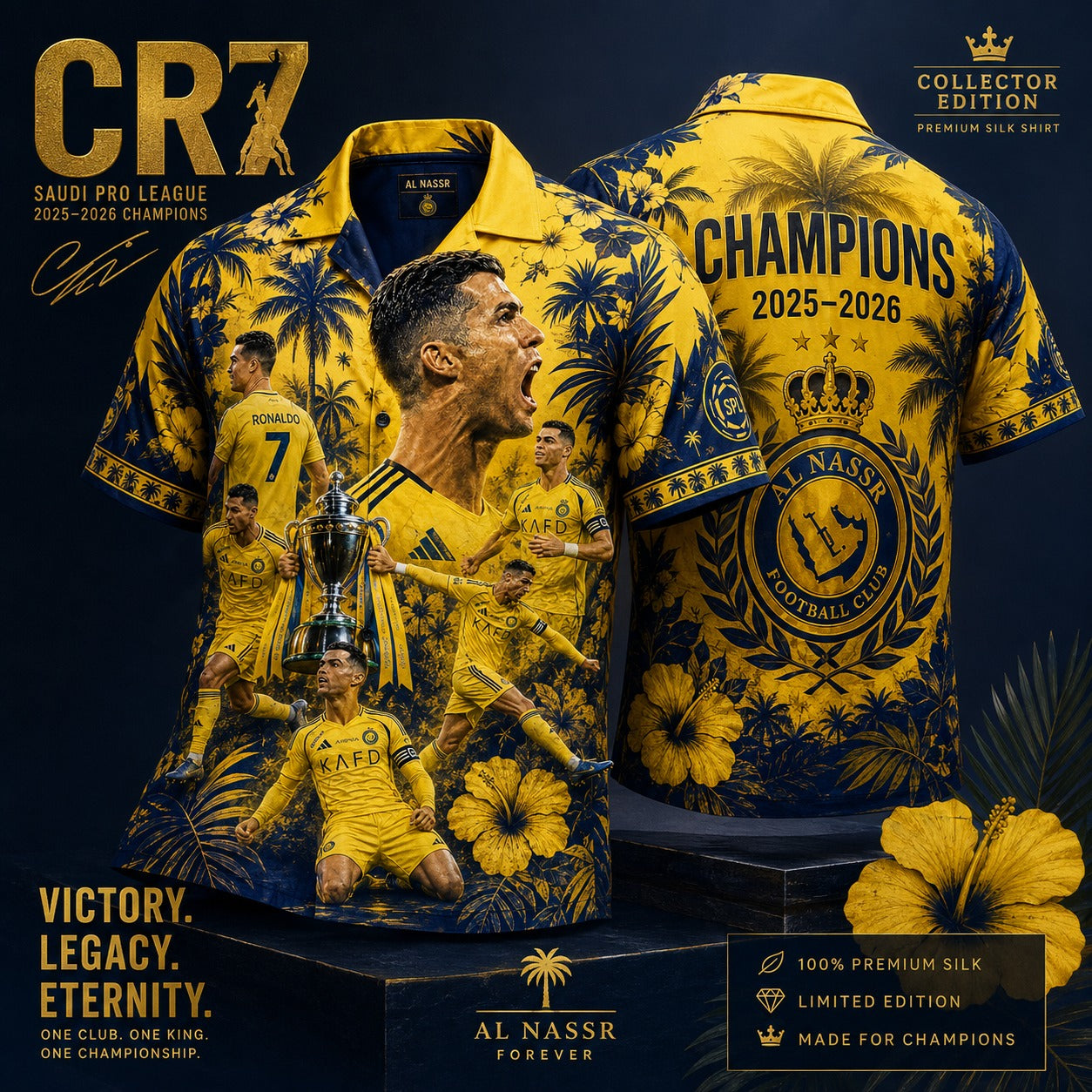 PREMIUM CR7 X THANK FOR MEMORIES HAWAI SHIRT LIMITED EDITION V0833  NDT VHM 250526