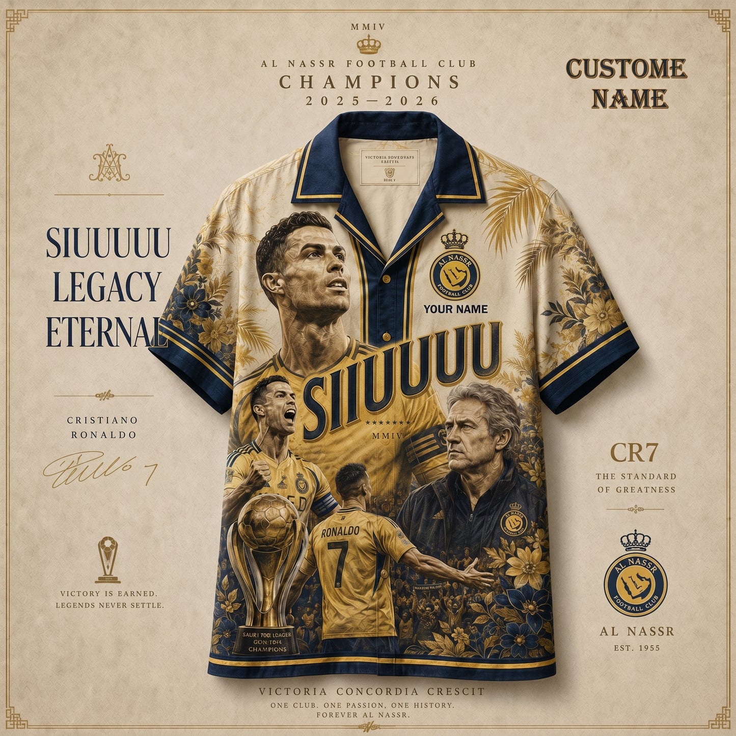 PREMIUM CR7 X THANK FOR MEMORIES HAWAI SHIRT LIMITED EDITION V133  NDT VHM 250526