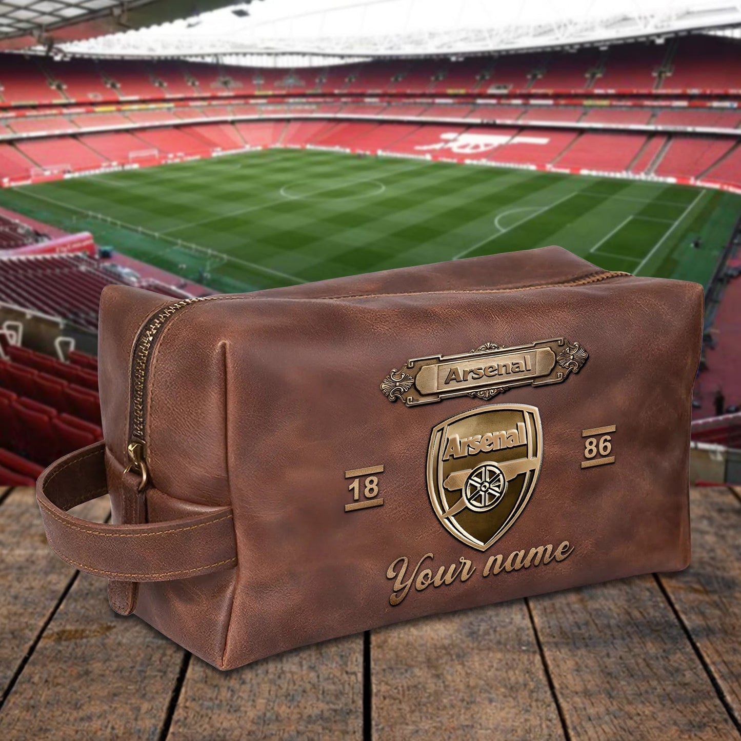 PREMIUM 𝐄𝐏𝐋 X ARS 3D EMBOSSED LEATHER TOILETRY BAG Limited Edition NDT NHM 020326