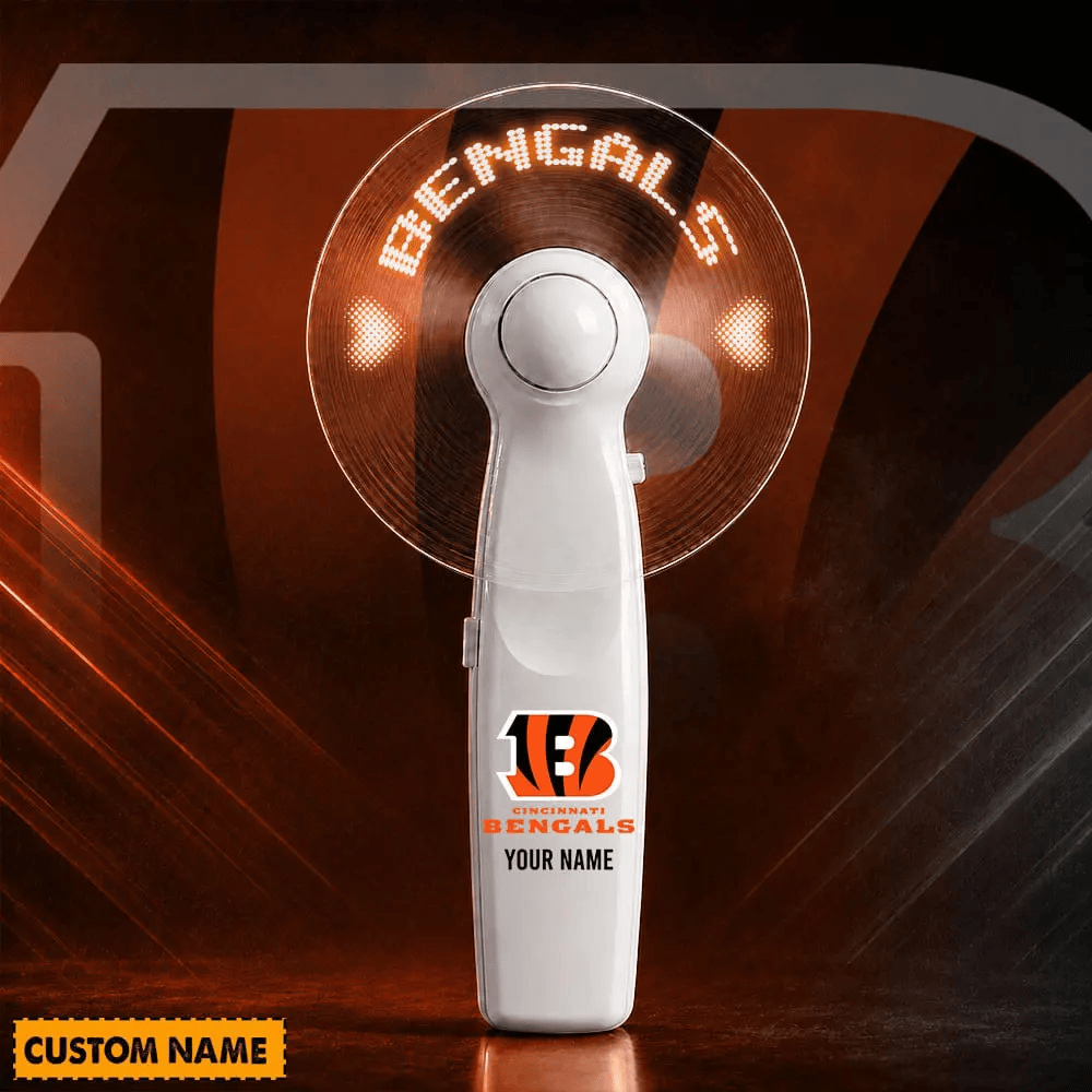 PREMIUM NFL X CIN USB Led Fan Custom Name Limited Editions NDT LVH240526