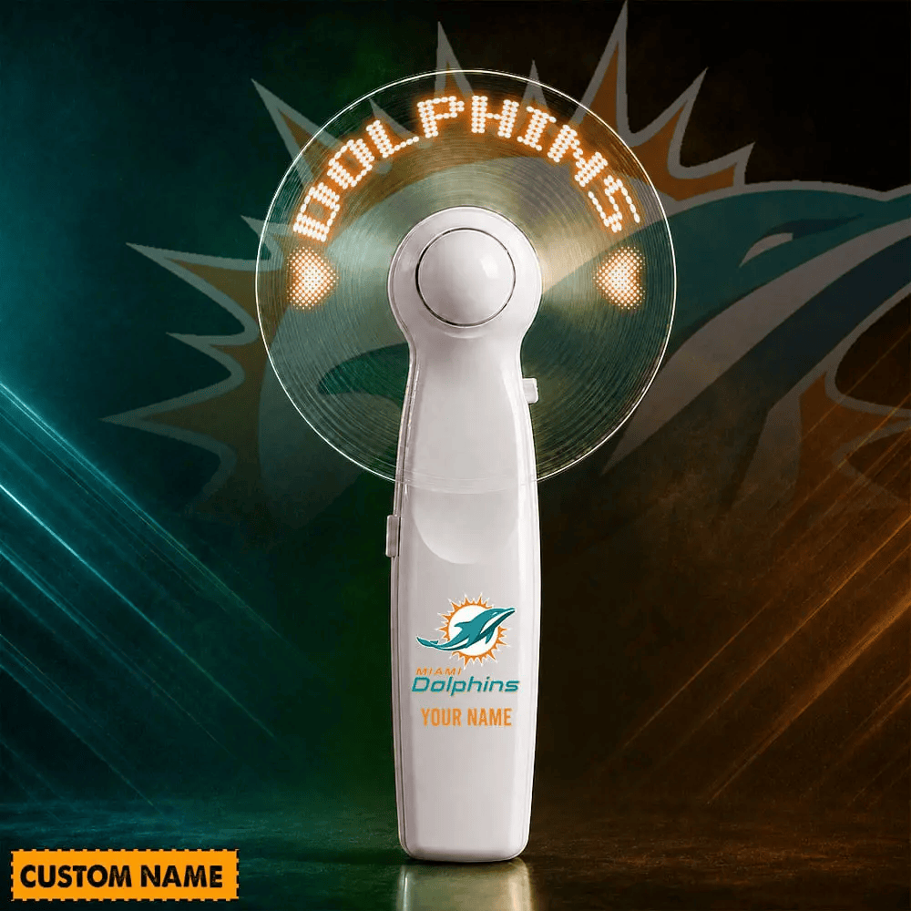 PREMIUM NFL X MIA USB Led Fan Custom Name Limited Editions NDT LVH240526