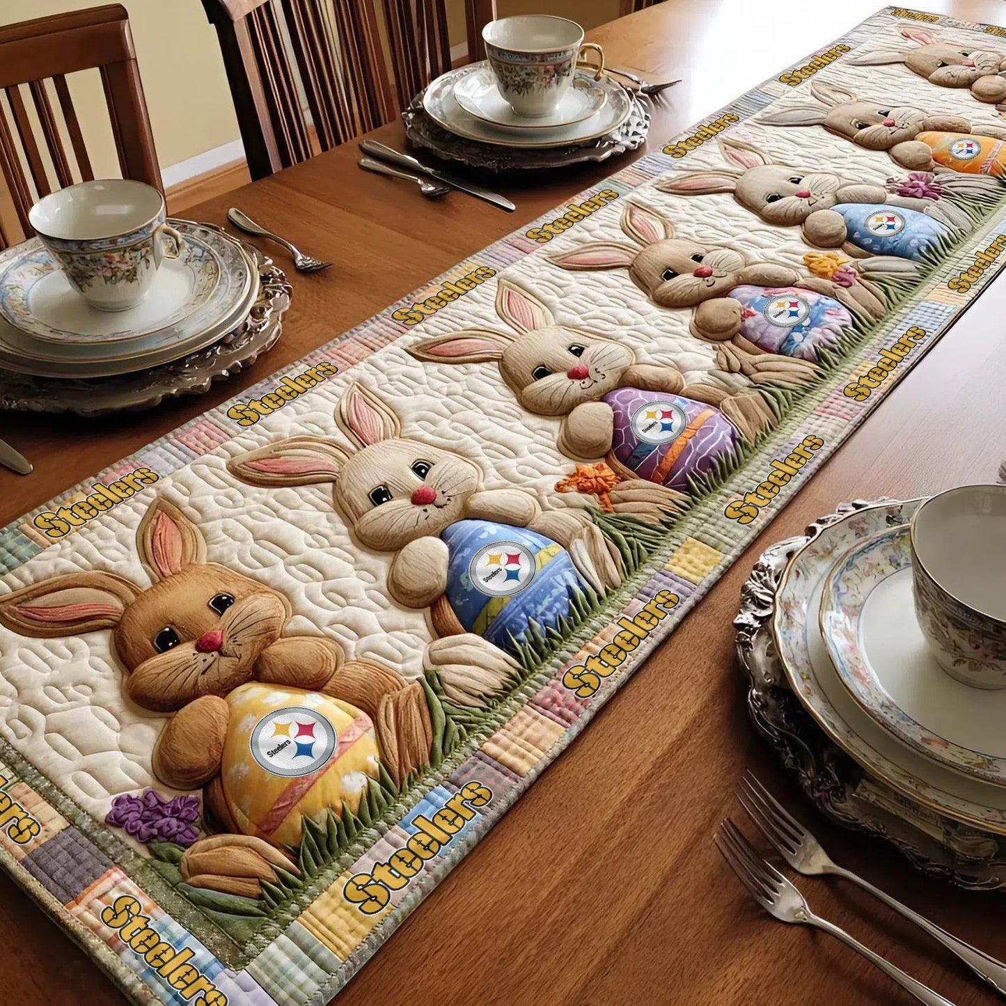 PREMIUM  PIT X  CLASSIC EASTER QUILTED TABLE RUNNER NDT NHM 270226