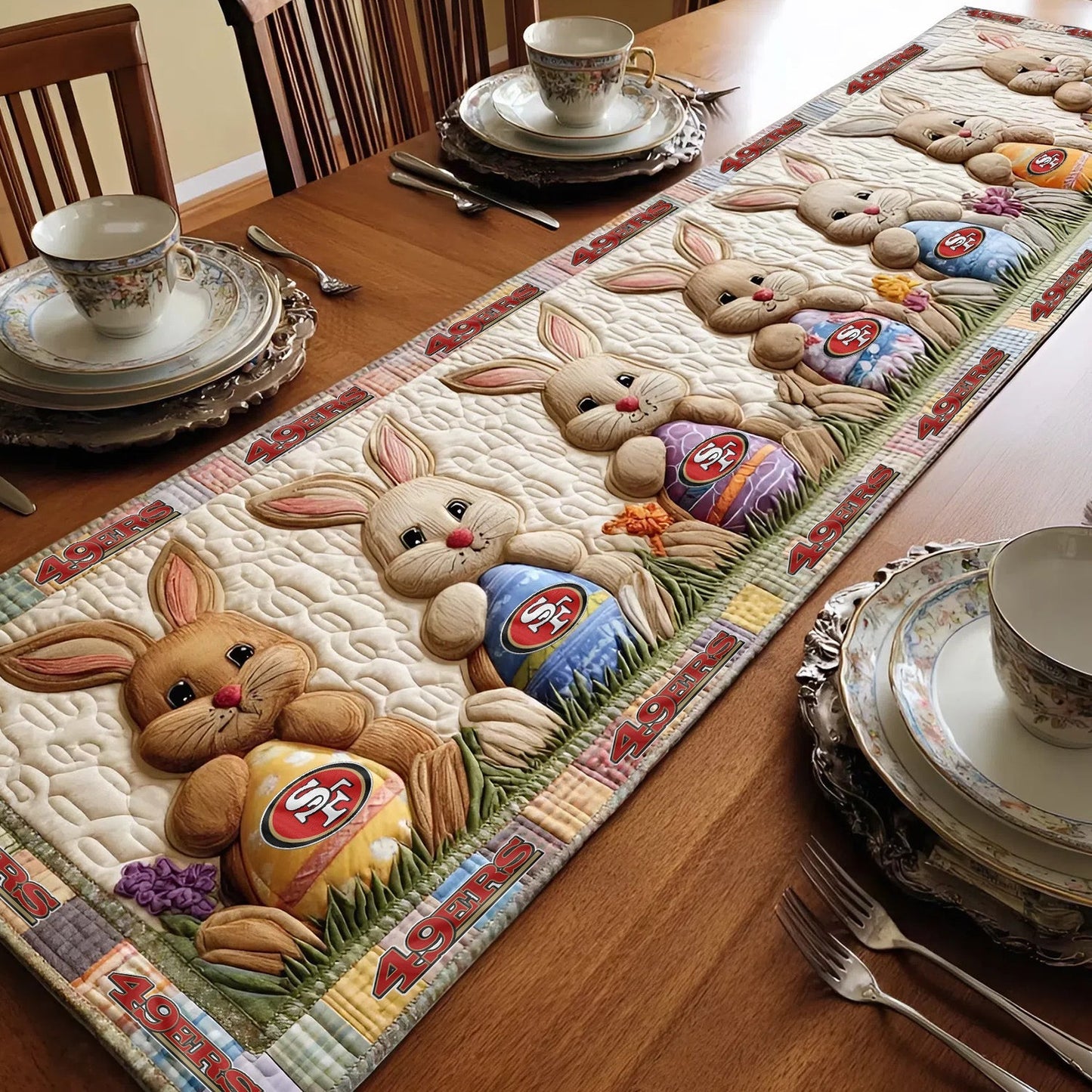 PREMIUM  SF49 X  CLASSIC EASTER QUILTED TABLE RUNNER NDT NHM 270226