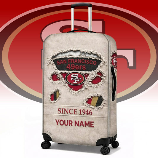 PREMIUM NFL X SF Vintage Luggage Cover Custom Name NDT NHM 060426