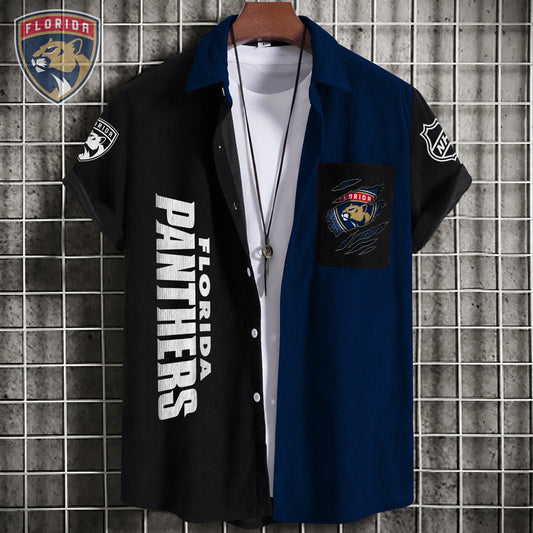 PREMIUM NHL X FP Patchwork Lapel Striped Shirts Limited Editions NDT NHM 240526
