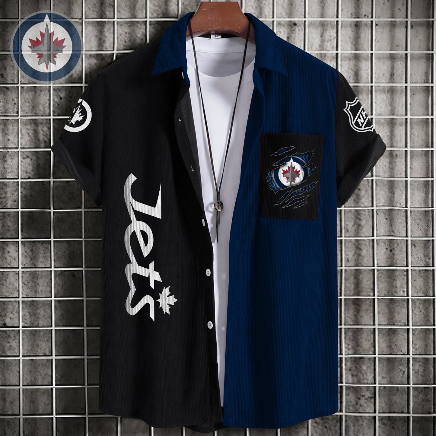 PREMIUM NHL X WJ Patchwork Lapel Striped Shirts Limited Editions NDT NHM 240526