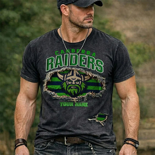 PREMIUM NRL X CR Black Vintage Washed T-shirt NDT NTN 040426