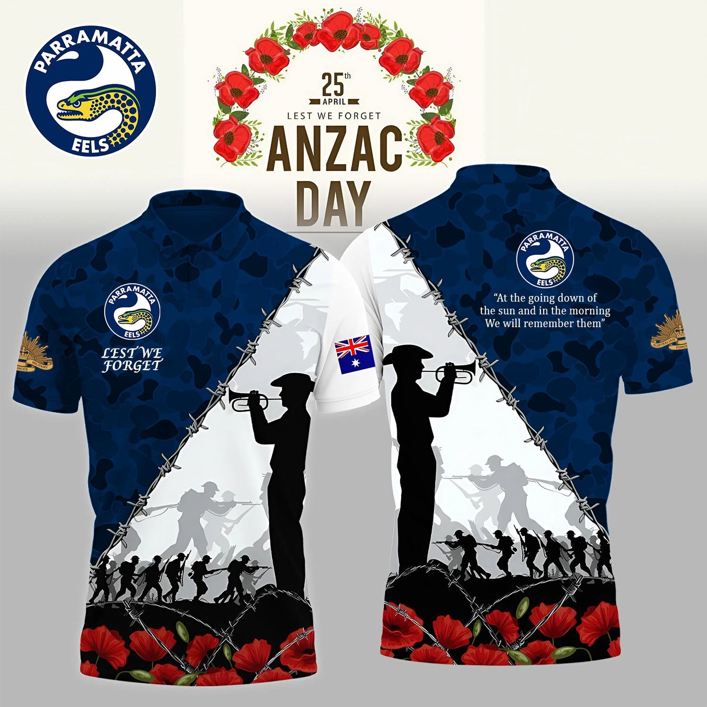 PREMIUM NRL X PE ANZAC DAY POLO SHIRT LIMITED EDITION NDT NHM 130326