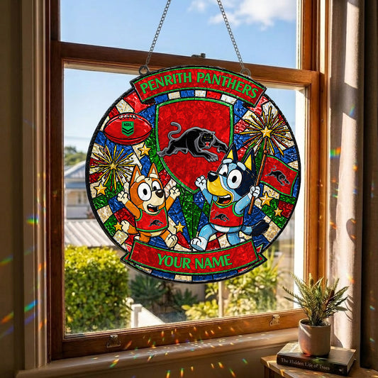 PREMIUM NRL X PP Bluey Suncatcher Custom  Name  Limited Edition NDT NTN 230426