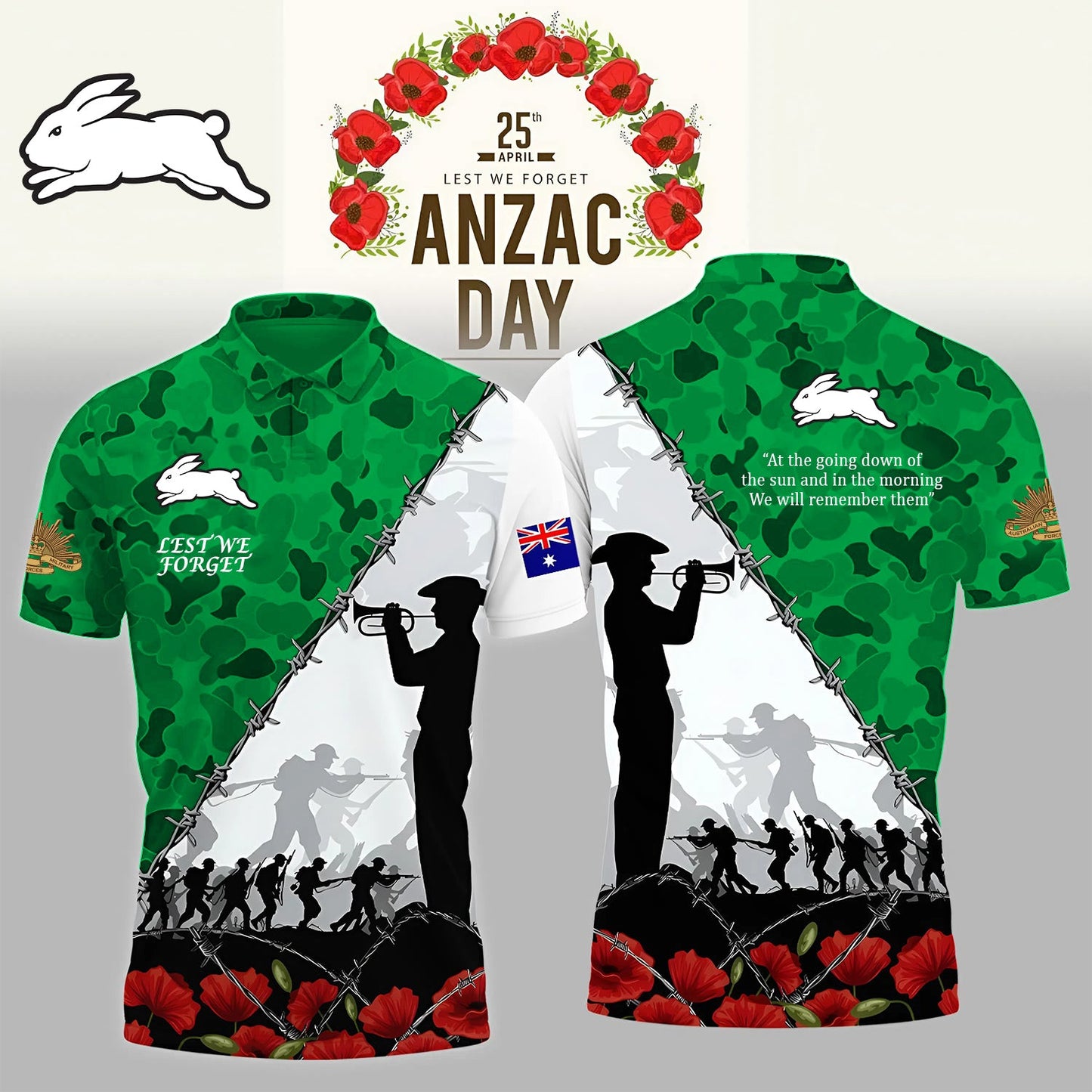 PREMIUM NRL X SSR ANZAC DAY POLO SHIRT LIMITED EDITION NDT NHM 130326