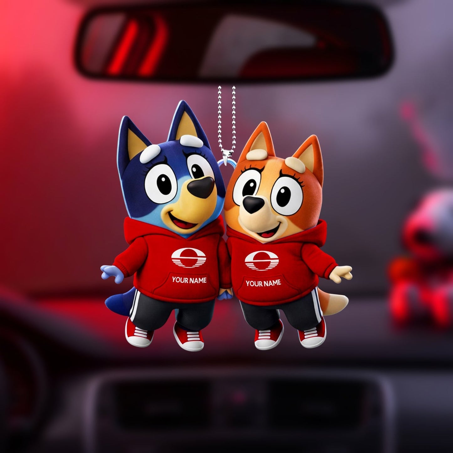 PREMIUM SUN X Bluey & Bingo Car Ornament NDT NHM 040326