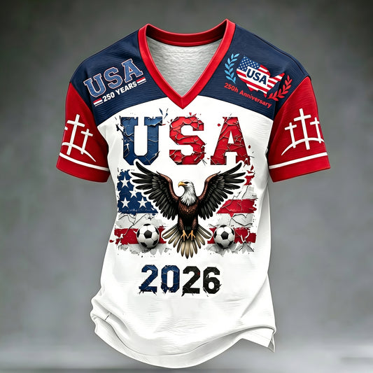 PREMIUM WC26 X USA LUXURY V-Neck T Shirt V2 NDT VHM 130626