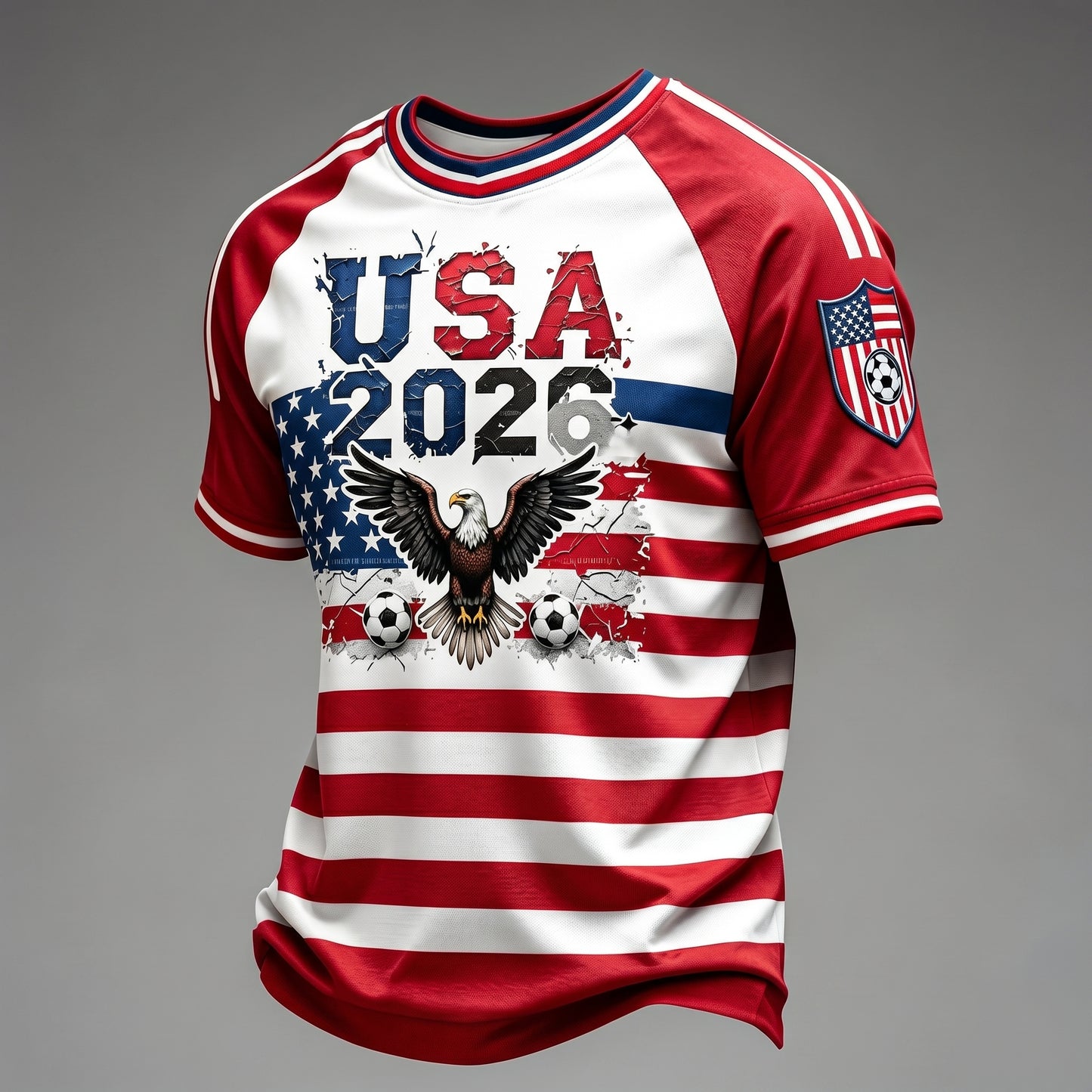 PREMIUM WC26 X USA LUXURY V-Neck T Shirt V4 NDT VHM 130626