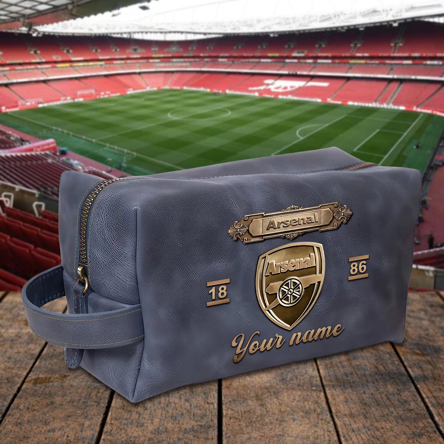 PREMIUM 𝐄𝐏𝐋 X ARS 3D EMBOSSED LEATHER TOILETRY BAG Limited Edition NDT NHM 020326