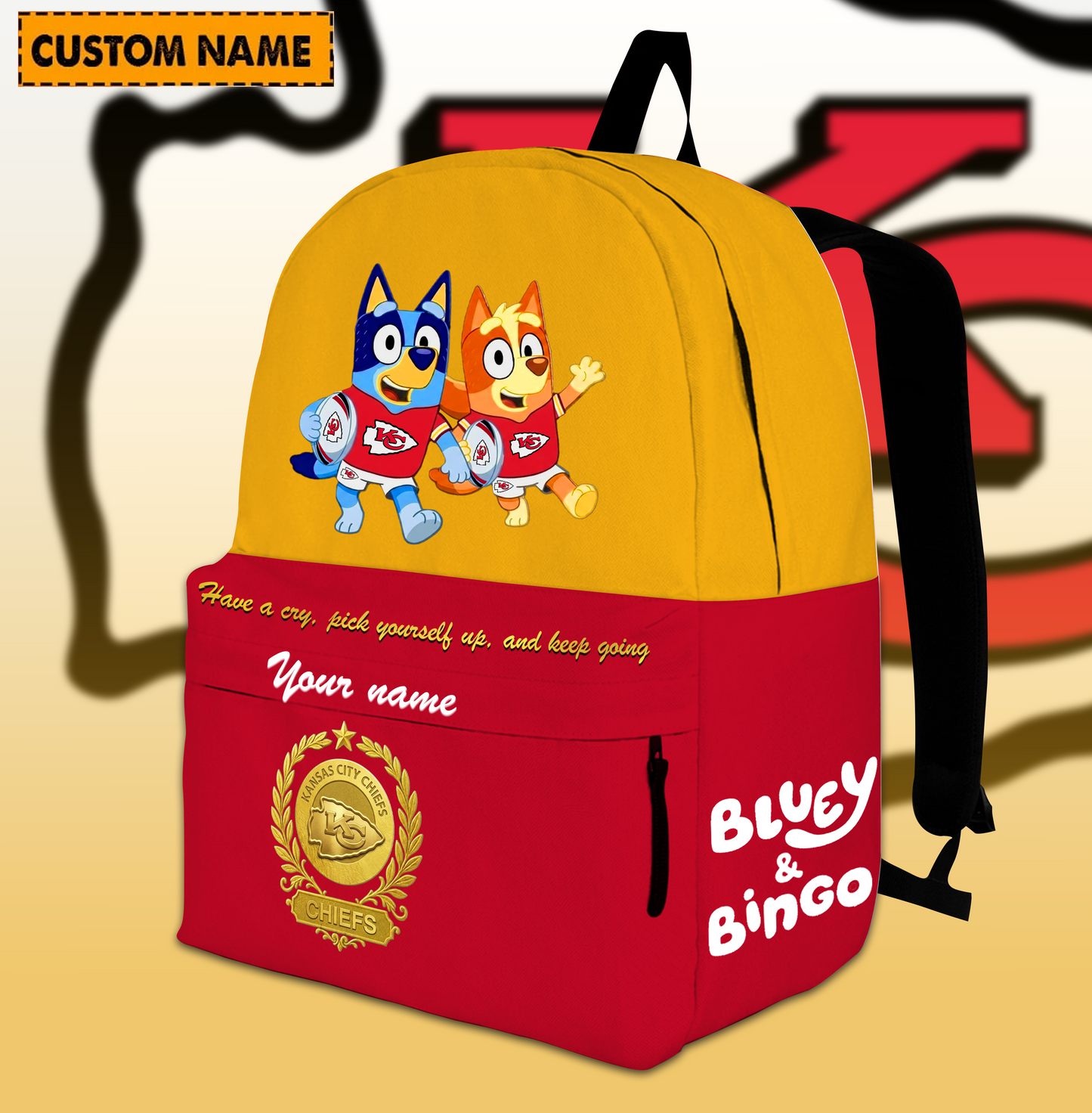 PREMIUM NFL X KCC Schoolbag  Bluey & Bingo  Personalized Gifts For Son Limited Edition NDT VHM 050326