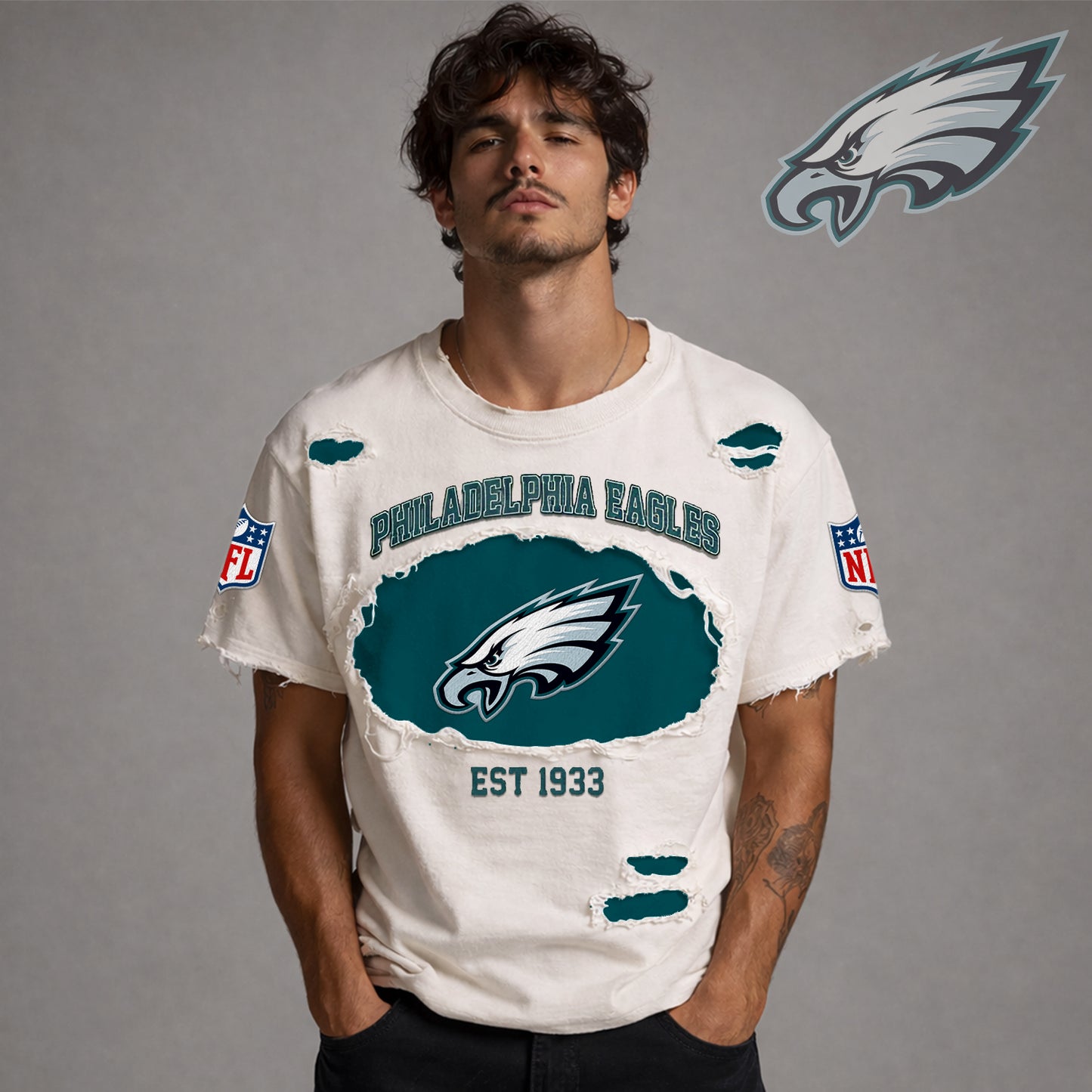 PREMIUM NFL X PHI RETRO VINTAGE SHIRT LIMITED EDITION NDT NHM 0604026