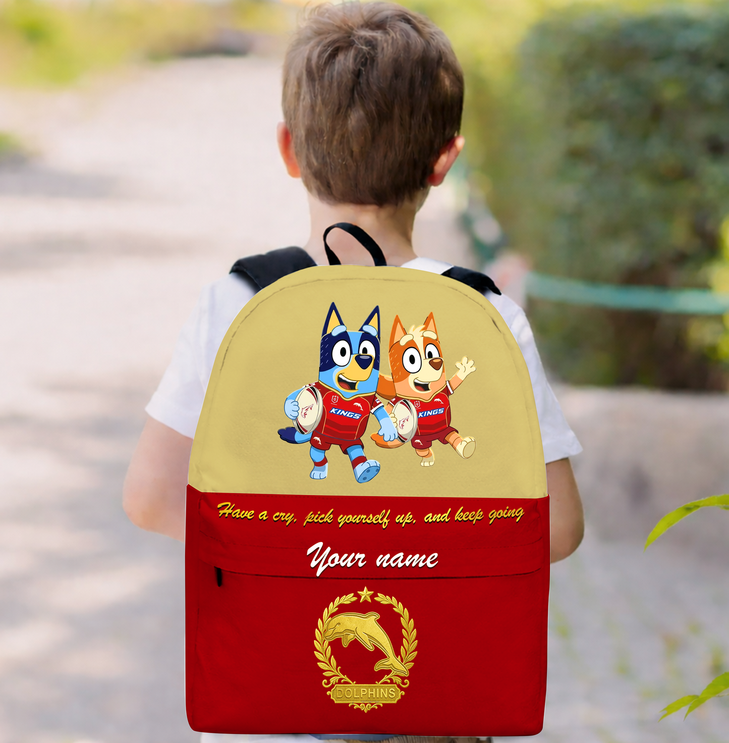 PREMIUM NRL X DOL Schoolbag  Bluey & Bingo  Personalized Gifts For Son Limited Edition NDT VHM 030326