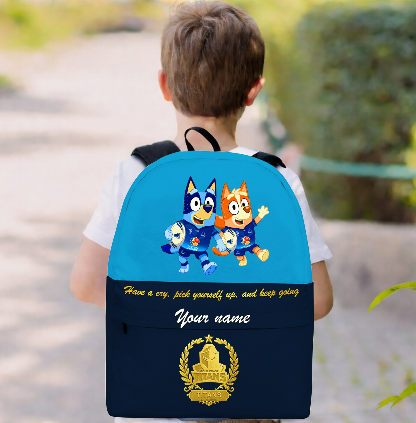 PREMIUM NRL X GCT Schoolbag  Bluey & Bingo  Personalized Gifts For Son Limited Edition NDT VHM 030326