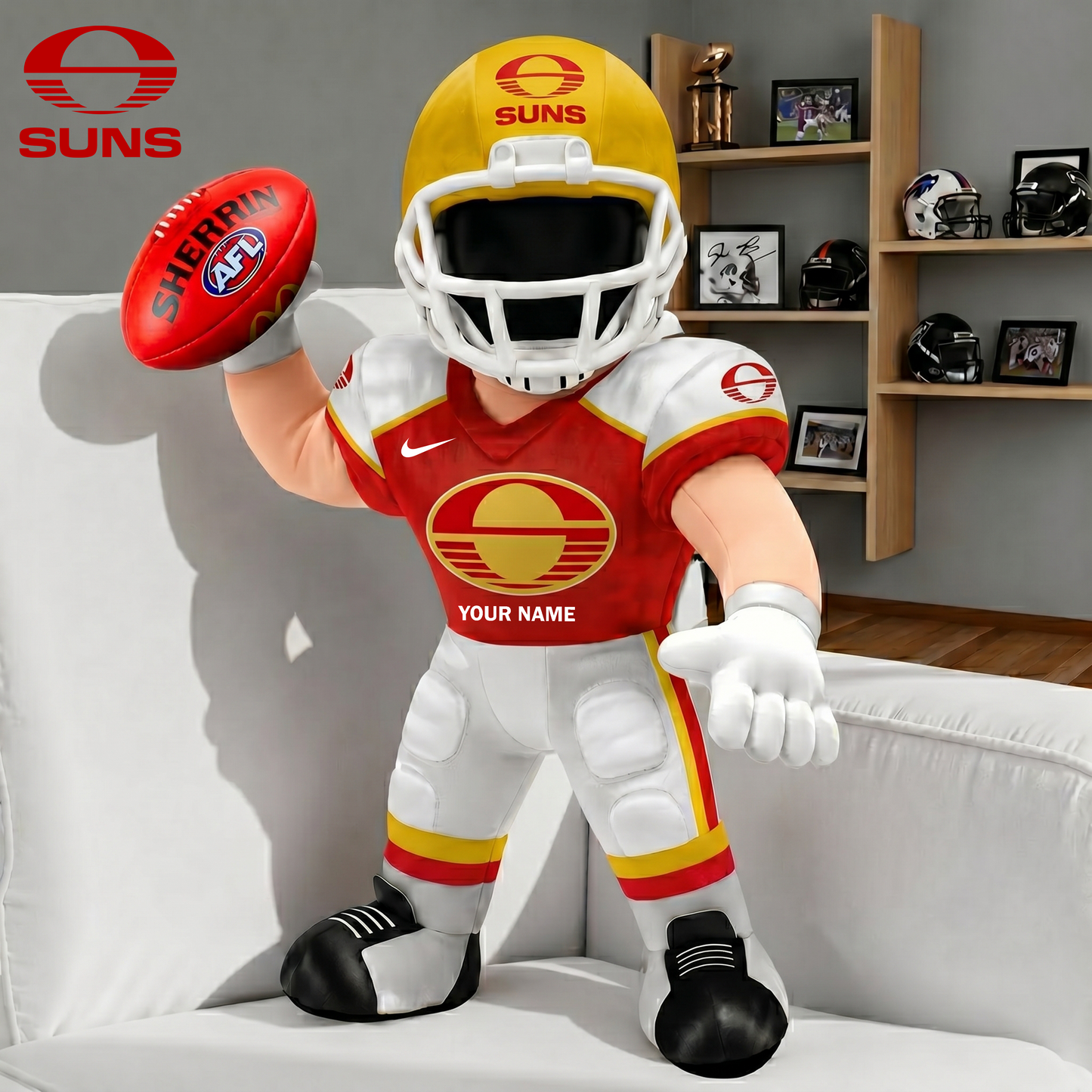 PREMIUM  AFL X GCS  Players Custom Shape Pillow Custom Name Gifts FOR FAN NDT VHM 250526