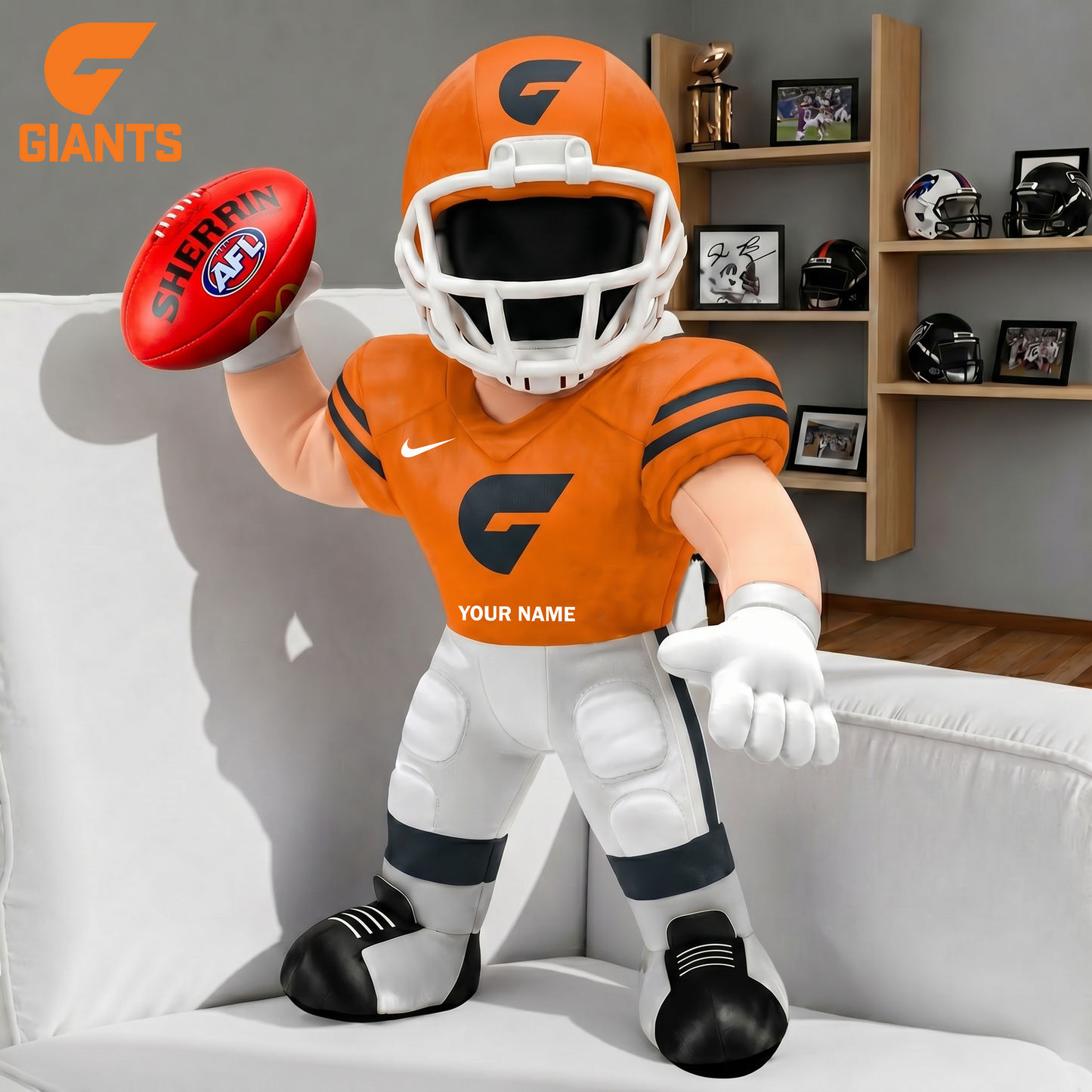 PREMIUM  AFL X GG Players Custom Shape Pillow Custom Name Gifts FOR FAN NDT VHM 250526