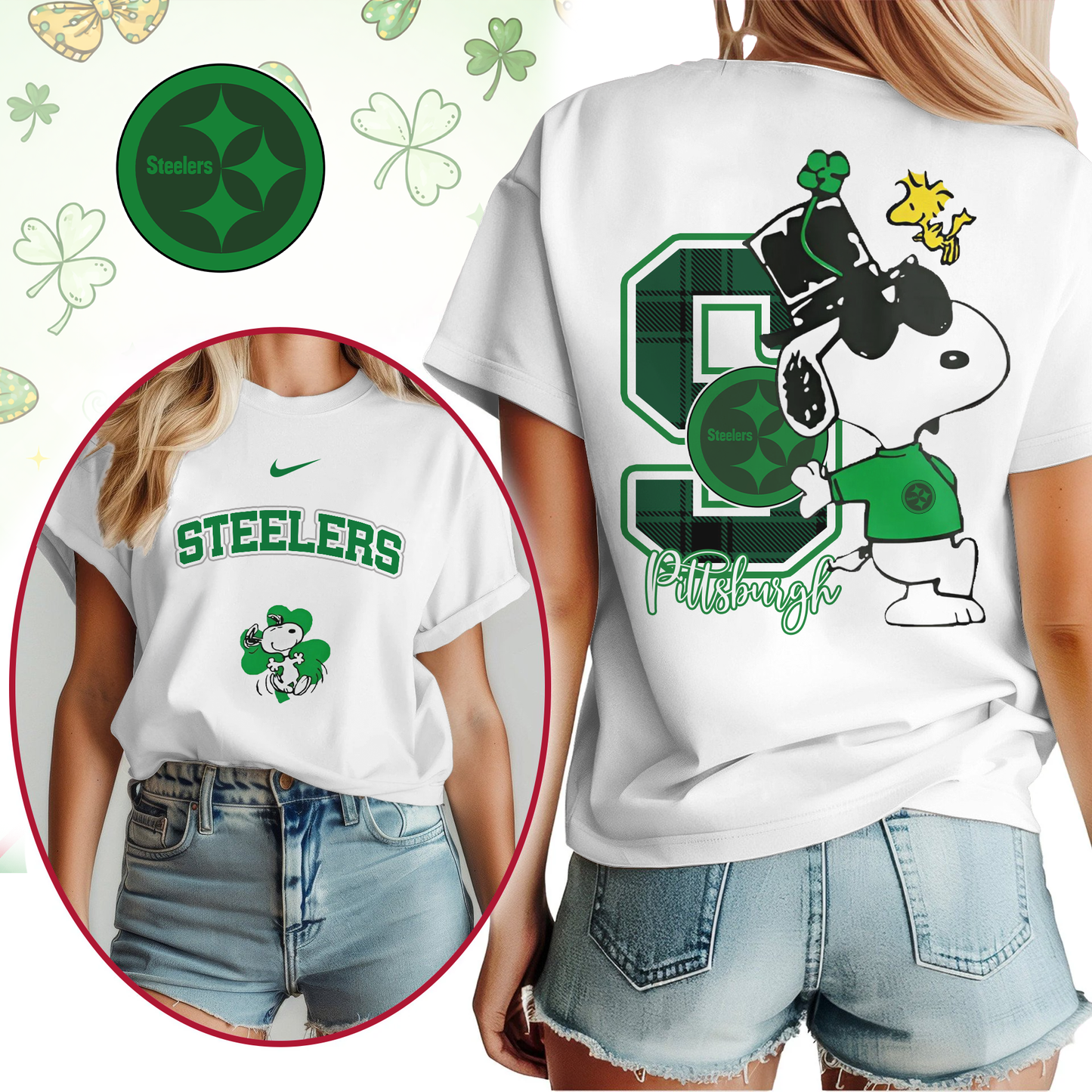 PS Premium NFL Snoopy St. Patricks Day Shirt DDT NTL