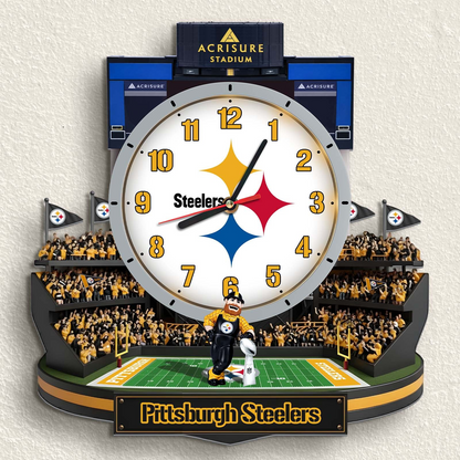 PS x NFL Stadium Decorative 3D Visual Effect Acrylic Wall Clock DDT CTND