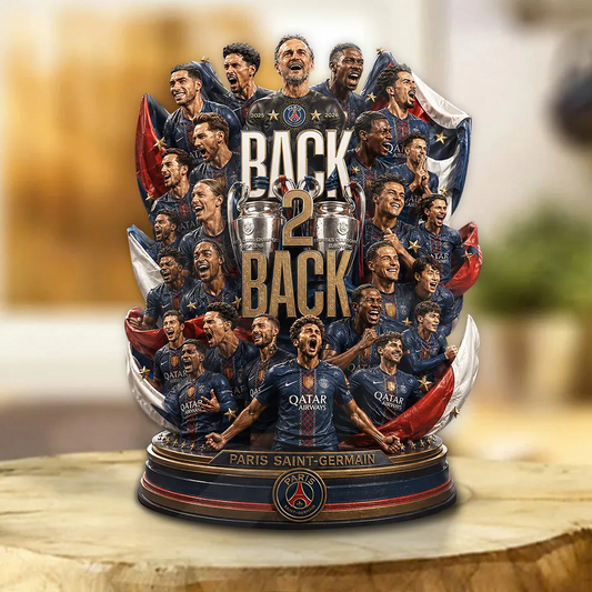 PSG 2526 Champions League Champions Custom Shape Acrylic Plaque V2 0106 DatND DVT