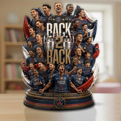 PSG 2526 Champions League Champions Custom Shape Acrylic Plaque V2 0106 DatND DVT