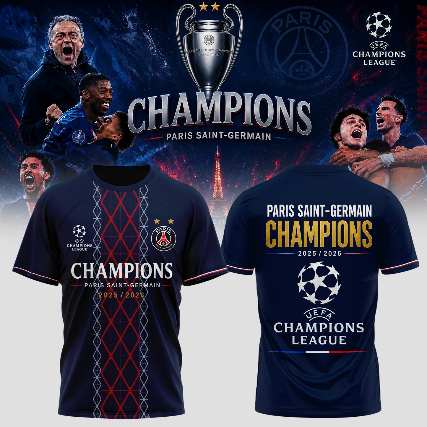 PSG Champions of Europe 2526 3D Shirt V6 0206 DatND DVT