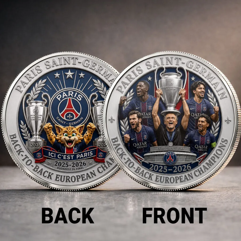 PSG UEFA Champions of Europe 2526 Commemorative Coin Cap V1 0106 DatND DVT