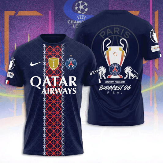 PSG Champions League Final 2026 3D T-Shirt DDT 310526 NTL