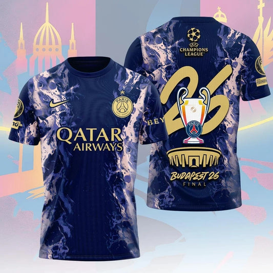 PSG Champions League Final 2026 V6 3D T-Shirt DDT 310526 NTL
