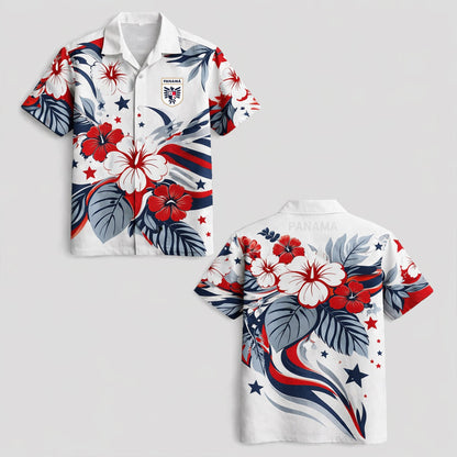 Panama World Cup 2026 Floral Hawaiian Shirt PVT02 DATND LBN 90526
