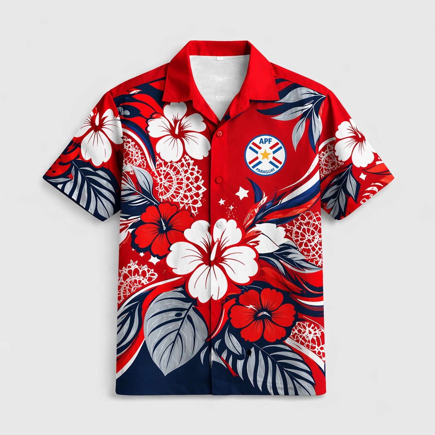 Paraguay World Cup 2026 Floral Hawaiian Shirt PVT02 DATND LBN 90526