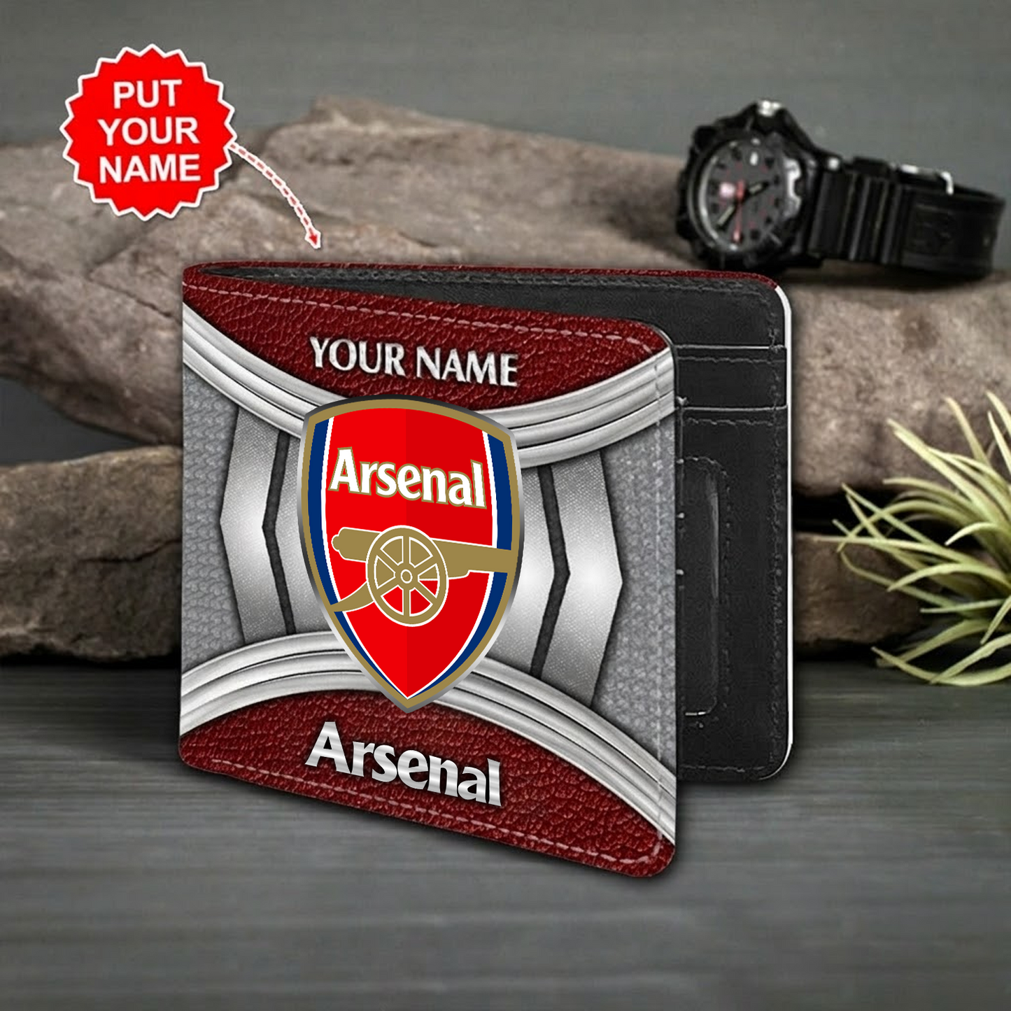 Personalized ARS x EPL Custom name Leather Wallet DATND TANTD