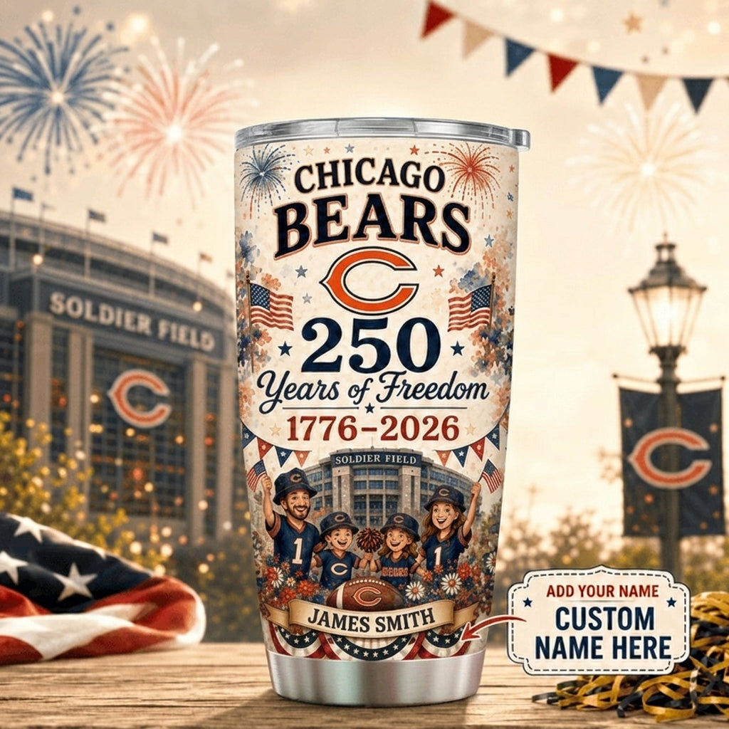 Personalized CHI Premium NFL 250 Years Of Freedom Classic Tumbler 150626