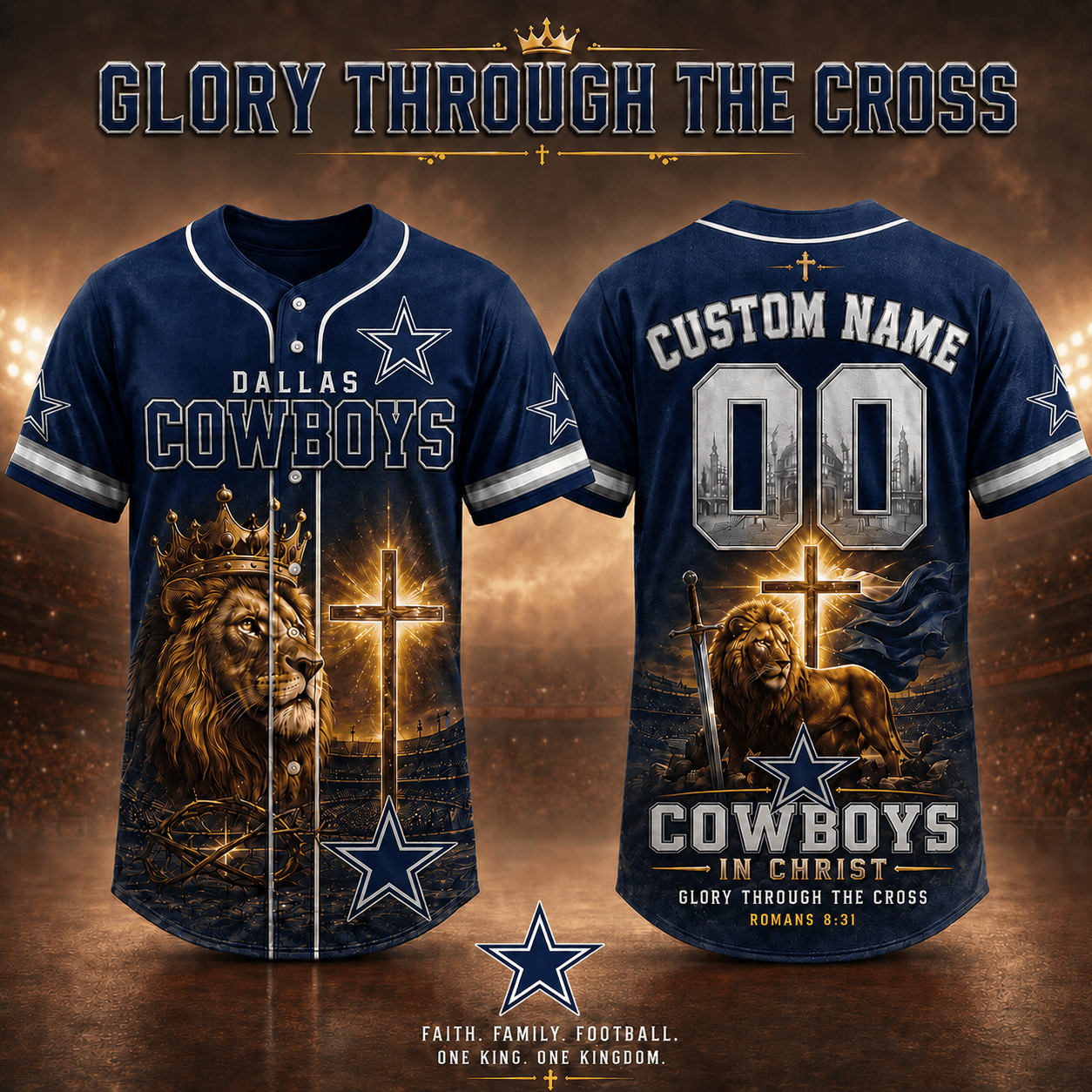 Personalized DC x NFL Luxury V2 Baseball Jersey 160626