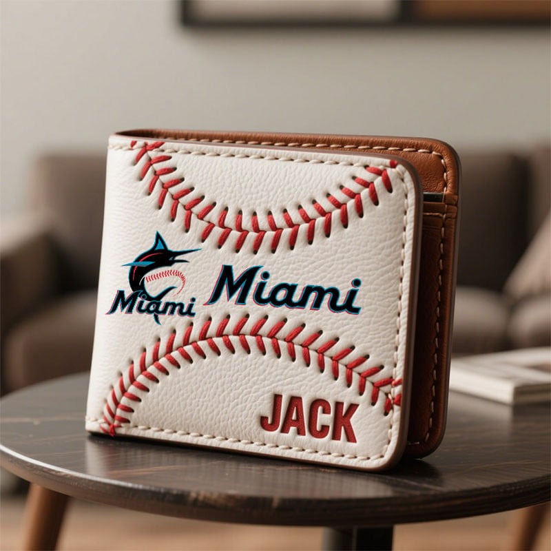 Personalized MM x MLB Leather Wallet DDT TTTZ
