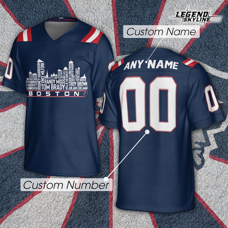 Personalized NEP Football Jersey Greatest Of All Time Team Legends, City Skyline Shirt DDT CTND