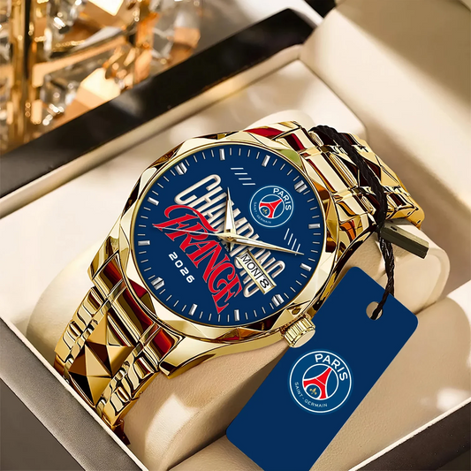 Personalized PSG x 2026 Champions Alloy Luxury Quartz Watch V2 DATND TANTD 180526