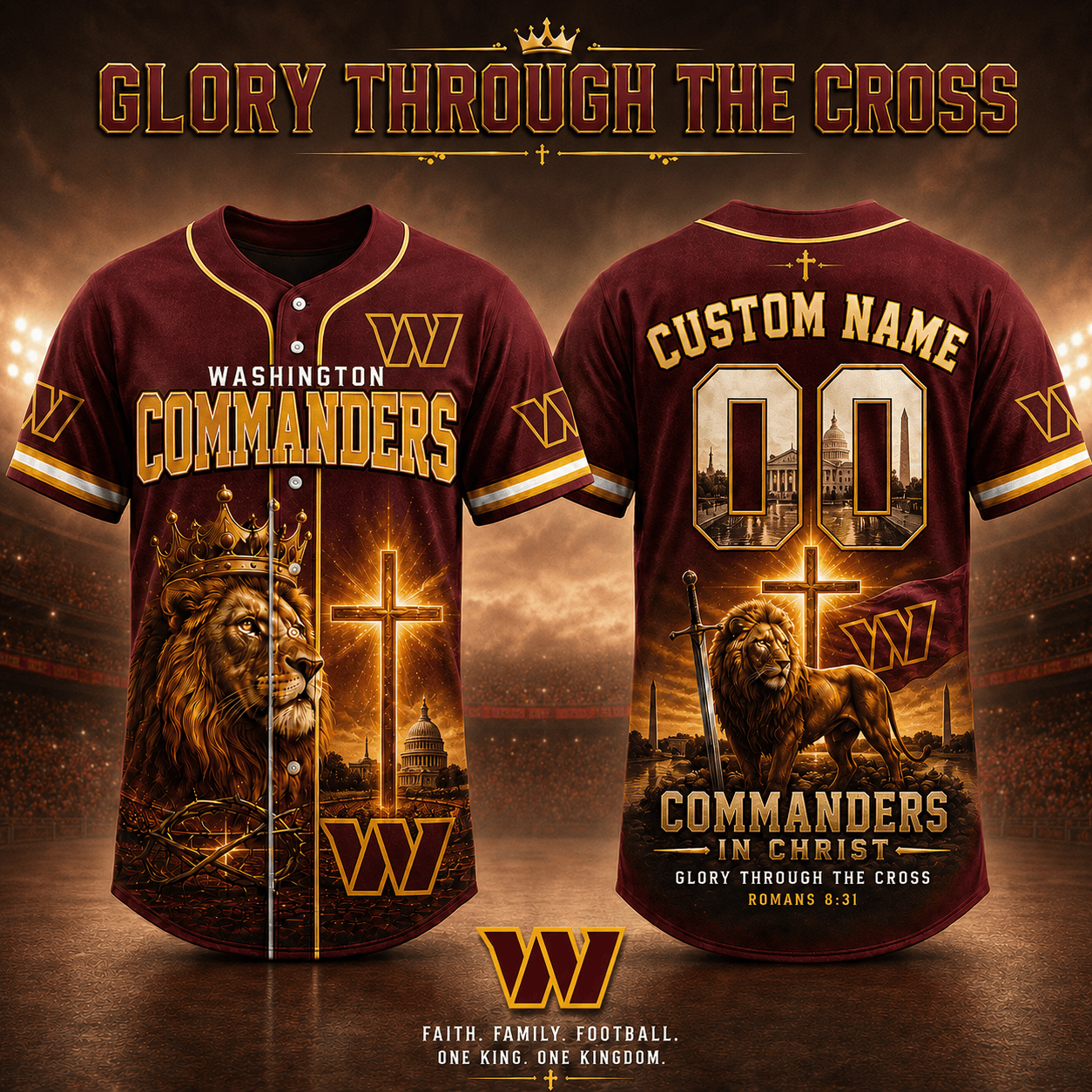 Personalized WC x NFL Luxury V2 Baseball Jersey 160626