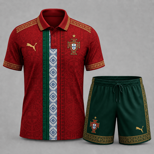 Portugal Premium WC26 Culture Polo & Shorts Set 0406 DatND DVT