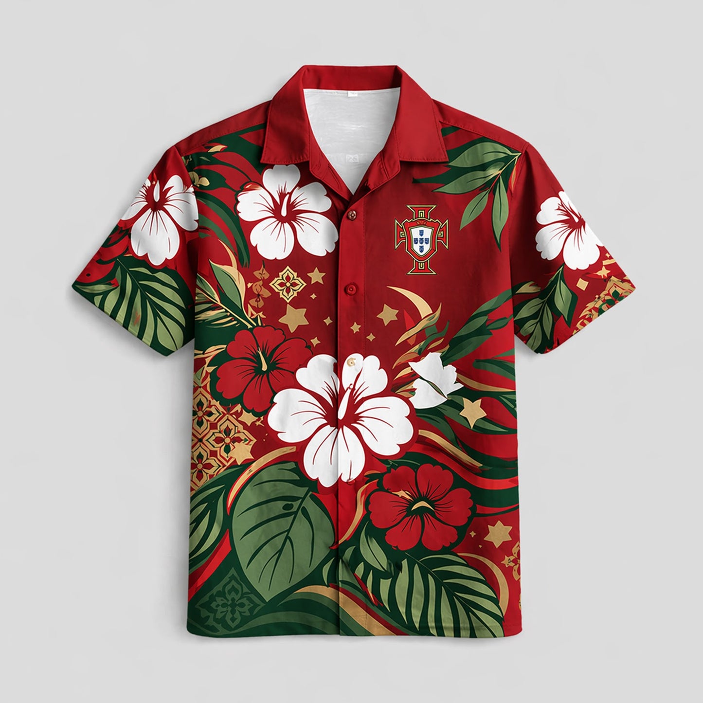 Portugal World Cup 2026 Floral Hawaiian Shirt PVT02 DATND LBN 90526