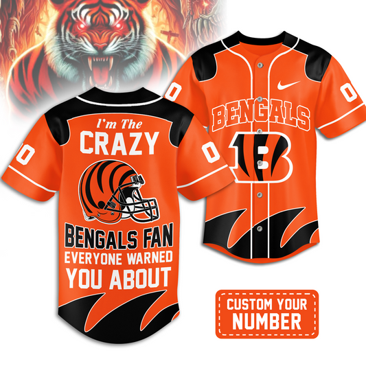 Premium CIN x NFL Crazy Football Fan Personalized Jersey DATND TANTD